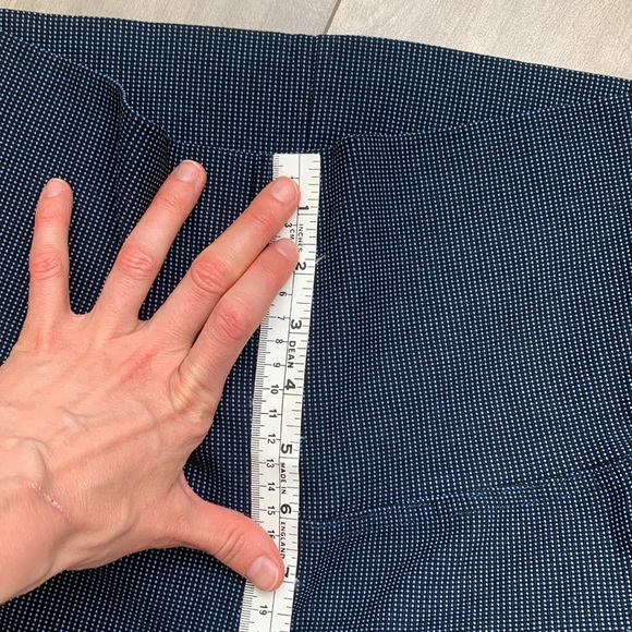 Blue dotted stretch maternity pants US size 4 - Picture 10 of 14